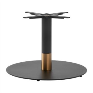 Boston Sleek Large Round Coffee Table Base Black & Gold