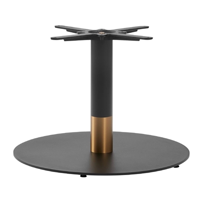 Boston Sleek Large Round Coffee Table Base Black & Gold