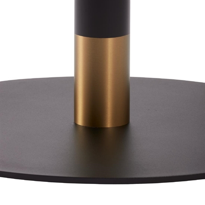Boston Sleek Large Round Coffee Table Base Black & Gold - Image 2