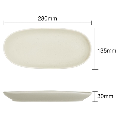Olympia Chia Oval Plates Sand 280x135mm (6 Pack) - Image 5