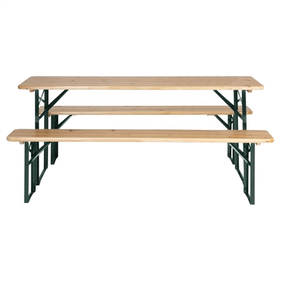 Bolero German Beer Bench and Table Set 1770x500mm - Image 3