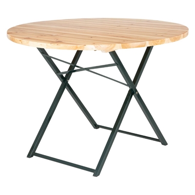 Bolero German Beer Bench and Round Table Set 1670x460mm - Image 2