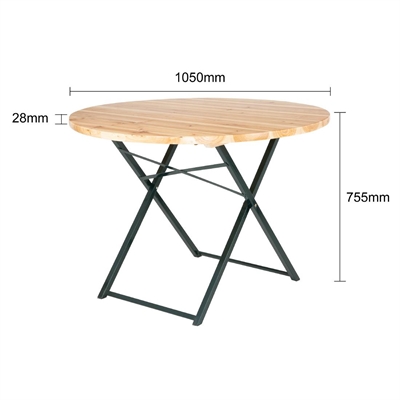 Bolero German Beer Bench and Round Table Set 1670x460mm - Image 5