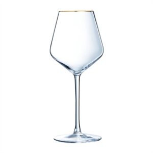 Cristal d'Arques Ultime Gold Band Wine Glasses 470ml (8 Pack)