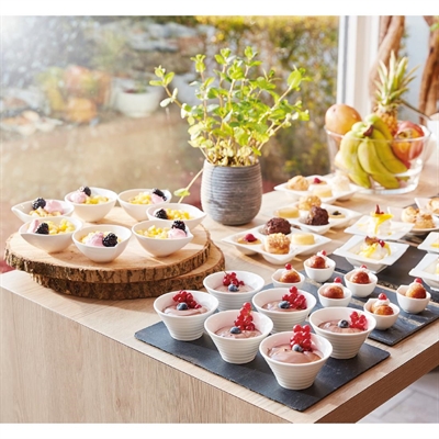 Arcoroc Appetizer Spiral Dishes White 85mm (24 Pack) - Image 3