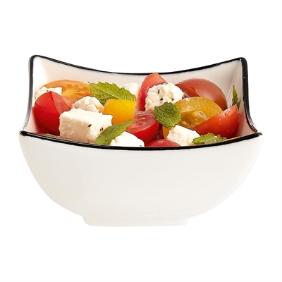Arcoroc Appetizer Ludico Deep Square Bowls Black Line 90mm (24 Pack) - Image 2
