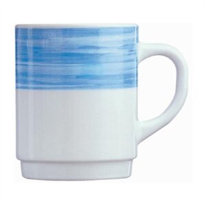 Arcoroc Brush Mugs Blue 250ml (6 Pack)