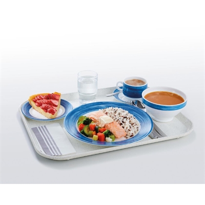 Arcoroc Brush Square Stacking Dishes Blue 110mm (24 Pack) - Image 3