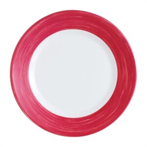 Arcoroc Brush Plates Cherry Red 252mm (12 Pack)