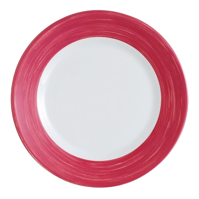Arcoroc Brush Soup Plates Cherry Red 225mm (12 Pack)