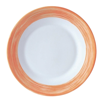 Arcoroc Brush Plates Orange 252mm (12 Pack)