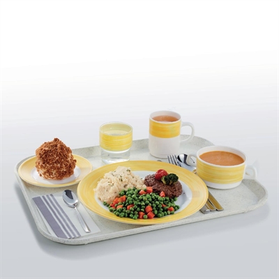 Arcoroc Brush Dinner Plates Yellow 252mm (12 Pack) - Image 3