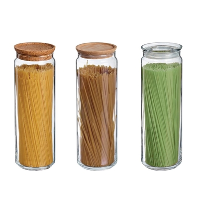 Luminarc Pure Spaghetti Jars with Glasses Lids 2Ltr (6 Pack) - Image 3
