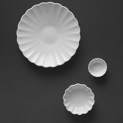 Olympia Bloom Scalloped Pasta Bowls White 260mm (4 Pack) - Image 6