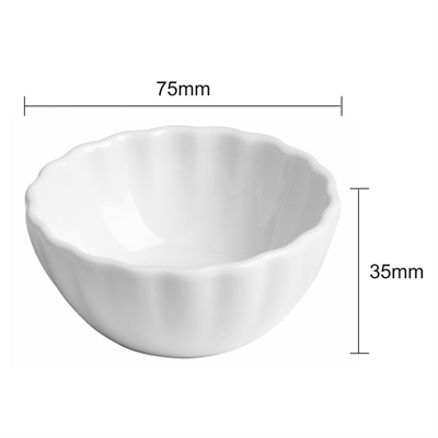 Olympia Bloom Scalloped Dipping Dishes White 75mm (12 Pack) - Image 5