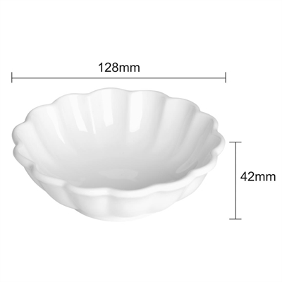 Olympia Bloom Scalloped Small Bowls White 130mm (6 Pack) - Image 5