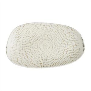 Churchill Cascade Opal Organic Oblong Plates Taupe 220x130mm (12 Pack)