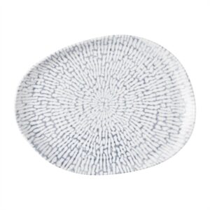 Churchill Cascade Natural Oblong Plates Indigo 260x200mm (6 Pack)