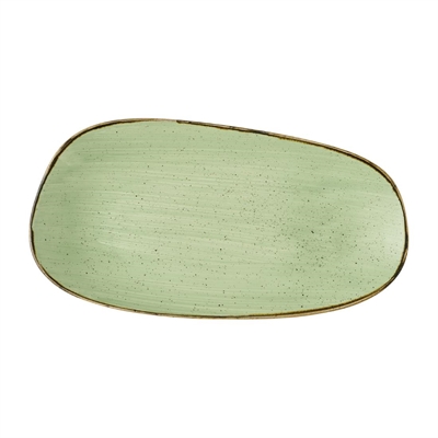 Churchill Stonecast Opal Oblong Plates Sage Green 350x185mm (6 Pack)