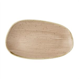 Churchill Stonecast Opal Oblong Plates Truffle 220x130mm (12 Pack)