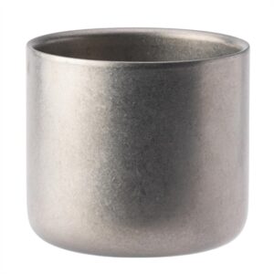 Utopia Artemis Double Wall Cups Rumbled Steel 82mm (6 Pack)