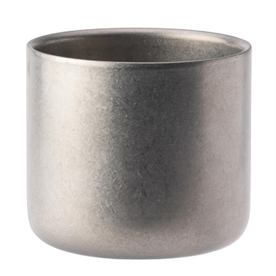 Utopia Artemis Double Wall Cups Rumbled Steel 82mm (6 Pack)