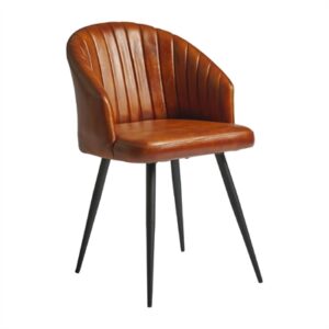 Brooklyn Bruciato Leather Tub Chair Tan