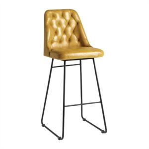 Harland Leather Bar Stool Vintage Gold