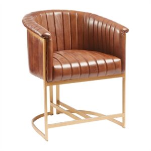 Nolan Leather Armchair Pecan Brown