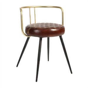 Aulenti Leather Low Cocktail Stool Claret Red