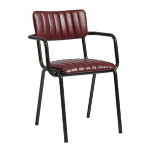 Tavo Stacking Ribbed Armchair Vintage Red