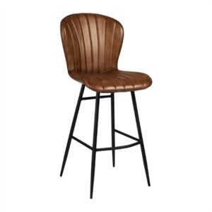 Lars Leather Bar Stool Pecan Brown