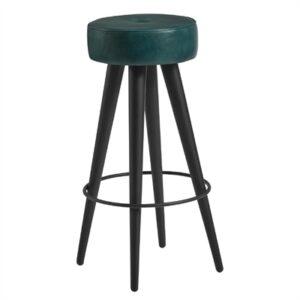 Malibu Leather Stool Vintage Blue