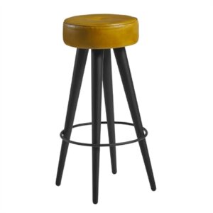 Malibu Leather Stool Vintage Gold