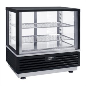 Roller Grill Countertop Display Fridge Black