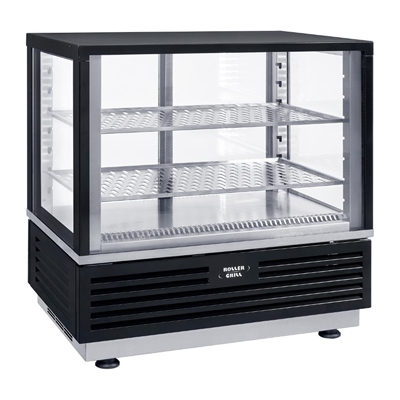 Roller Grill Countertop Display Fridge Black