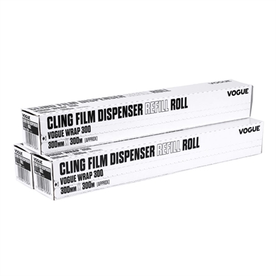 Vogue Wrap300 Cling Film Refills 300mm x 300m (3 Pack)