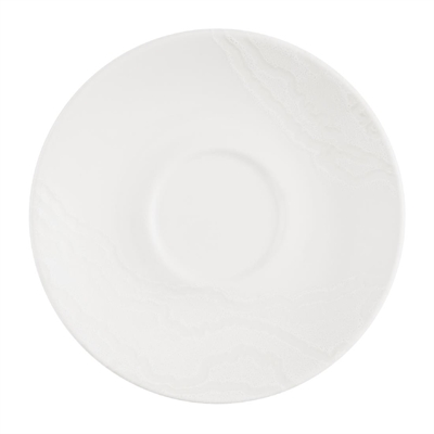 Churchill Inked Tide Café Cappuccino Saucers White 156mm (12 Pack)