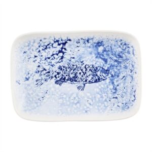 Churchill Inked Fresco Natural Deep Trays Blue 260x180mm (6 Pack)