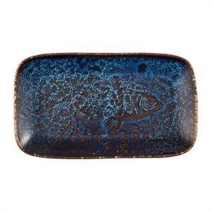 Churchill Inked Fresco Cascade Natural Deep Trays Blue 260x150mm (6 Pack)