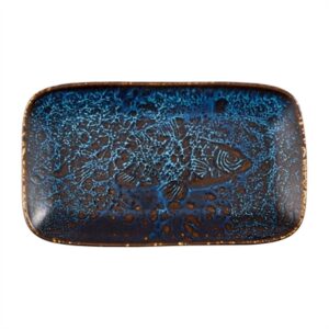 Churchill Inked Fresco Cascade Natural Deep Trays Blue 220x130mm (6 Pack)