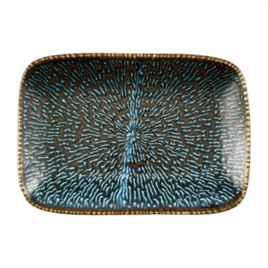Churchill Inked Cascade Natural Deep Trays Sapphire Blue 260x180mm (6 Pack)
