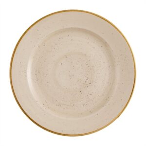 Churchill Stonecast Profile Rimmed Plates Nutmeg Cream 276mm (12 Pack)
