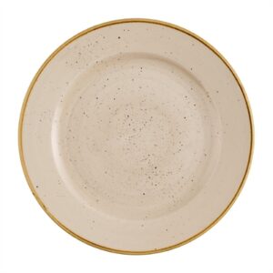 Churchill Stonecast Profile Rimmed Plates Nutmeg Cream 261mm (12 Pack)