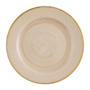 Churchill Stonecast Profile Rimmed Plates Nutmeg Cream 234mm (12 Pack)