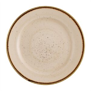 Churchill Stonecast Profile Rimmed Plates Nutmeg Cream 170mm (12 Pack)
