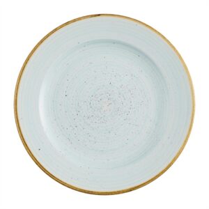 Churchill Stonecast Profile Rimmed Plates Duck Egg Blue 234mm (12 Pack)
