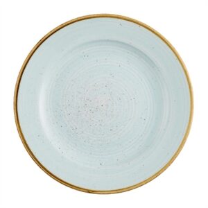 Churchill Stonecast Profile Rimmed Plates Duck Egg Blue 210mm (12 Pack)
