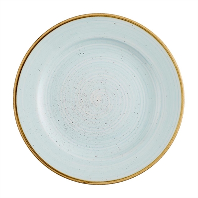 Churchill Stonecast Profile Rimmed Plates Duck Egg Blue 210mm (12 Pack)