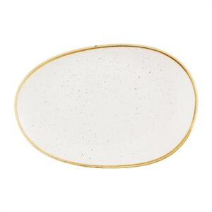 Churchill Stonecast Opal Platters Barley White 345x235mm (6 Pack)
